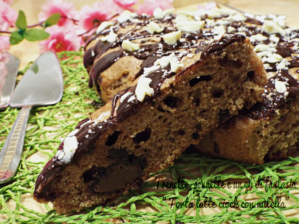 Torta latte ciock con nutella.. ricetta dolce