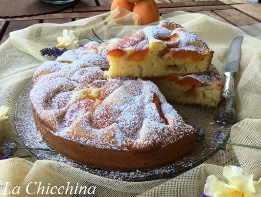 Torta leggera con le albicocche
