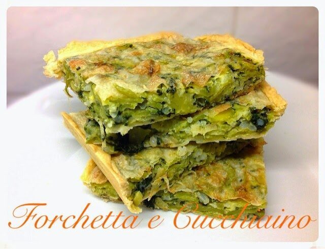 Torta ligure di riso e zucchine