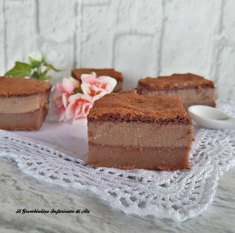 Torta magica al cacao senza burro