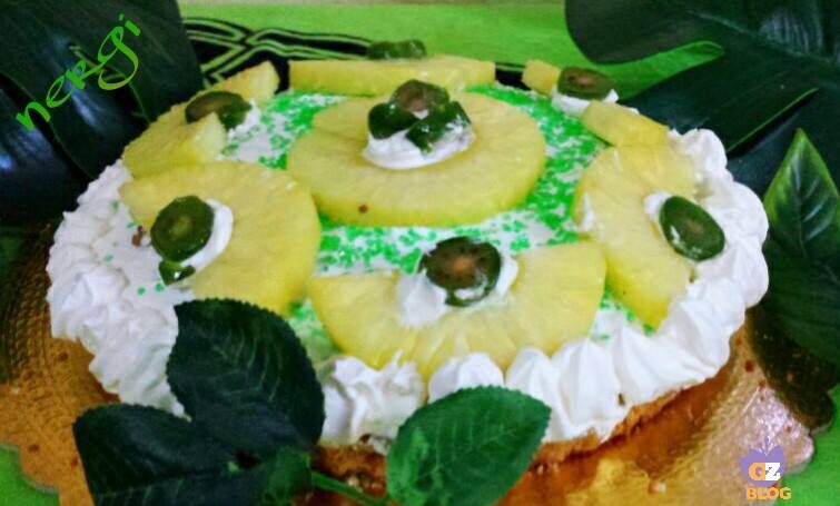 Torta margherita ananas e nergi