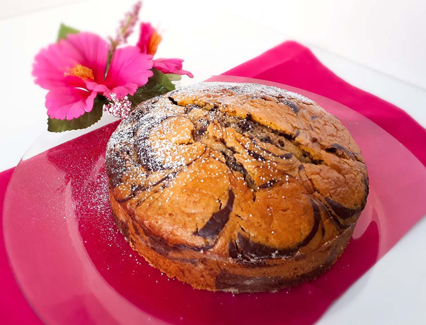 Torta marmorizzata senza latte e uova