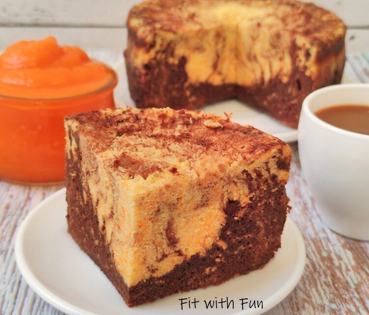 Torta marmorizzata zucca e cacao 5 ingredienti 100 calorie proteica