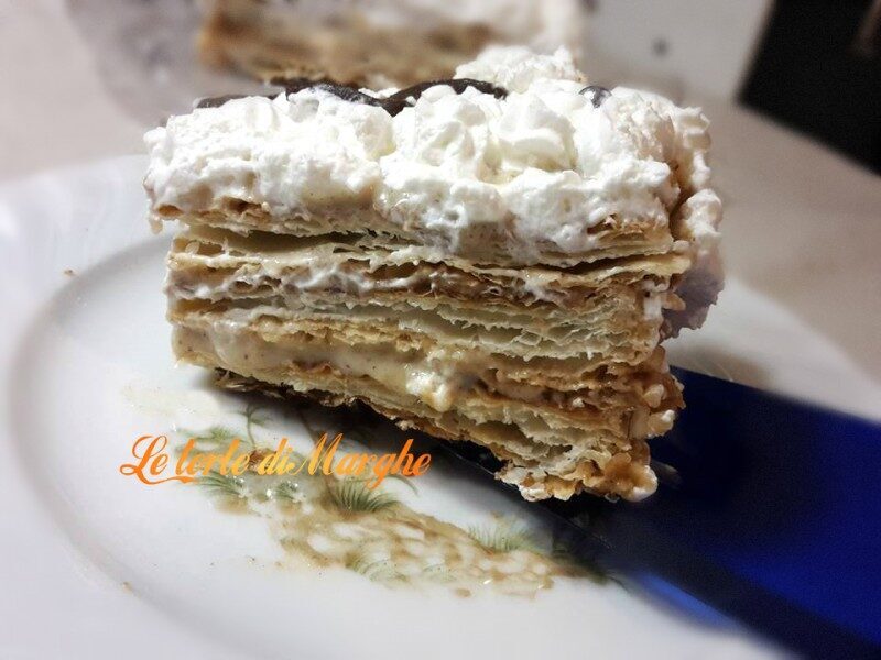 Torta millefoglie con crema di nocciole