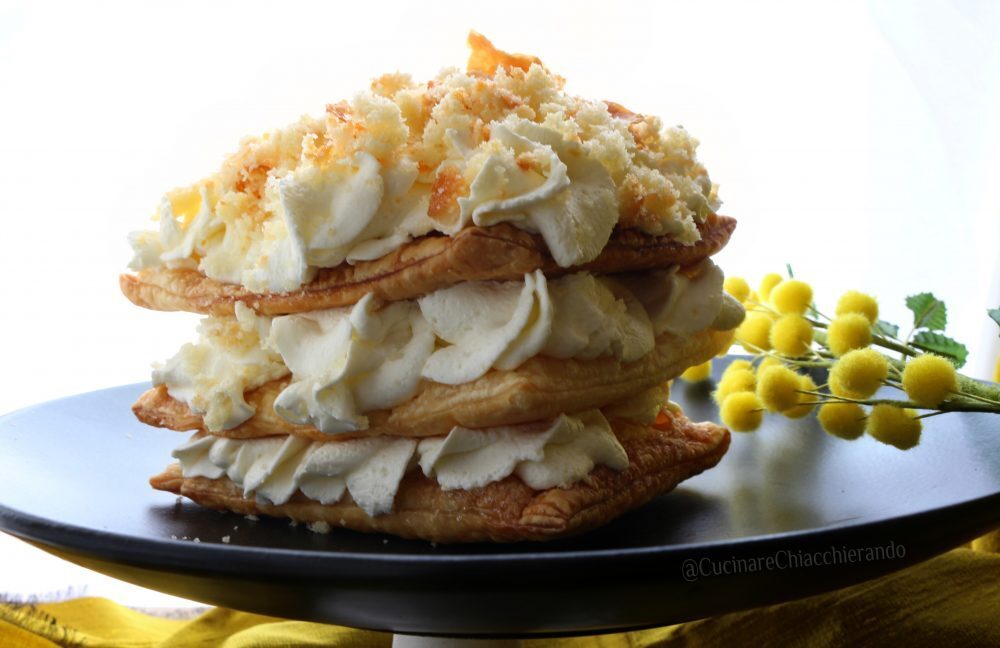 Torta millefoglie mimosa