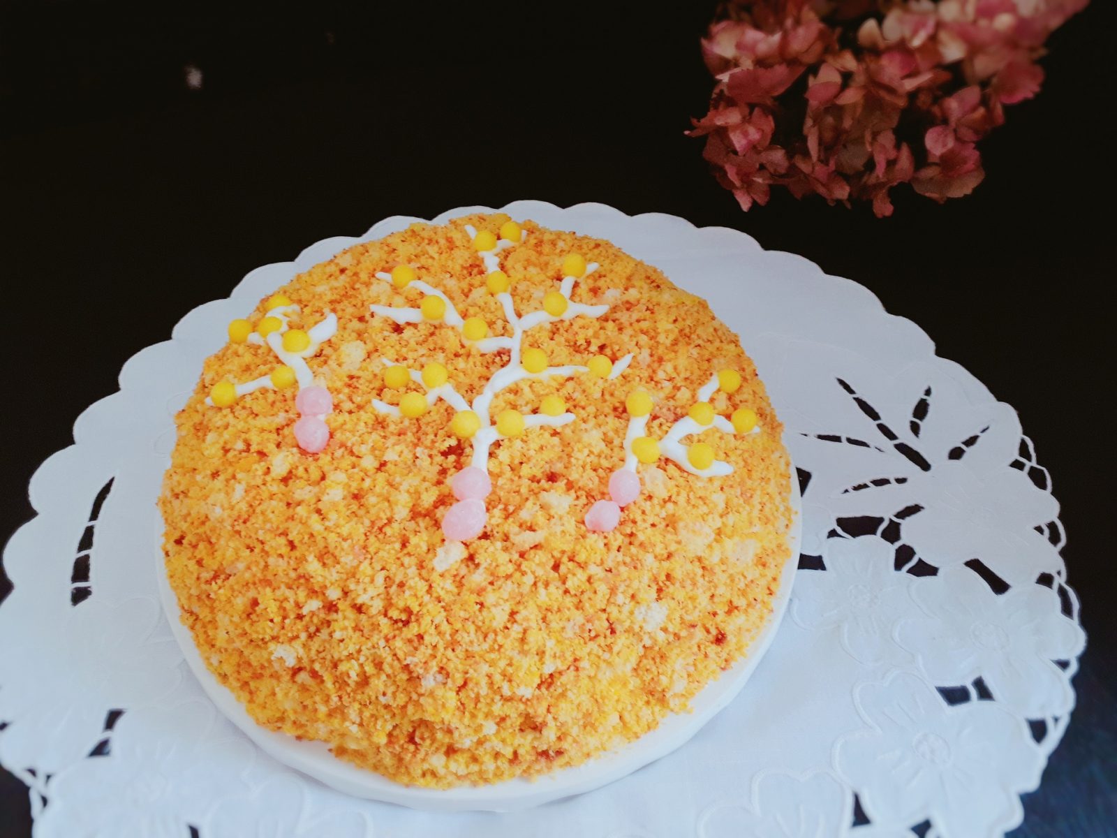 Torta mimosa alla frutta