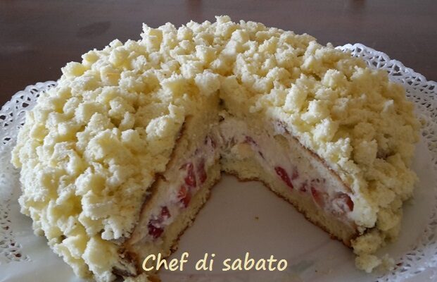 Torta mimosa alle fragole