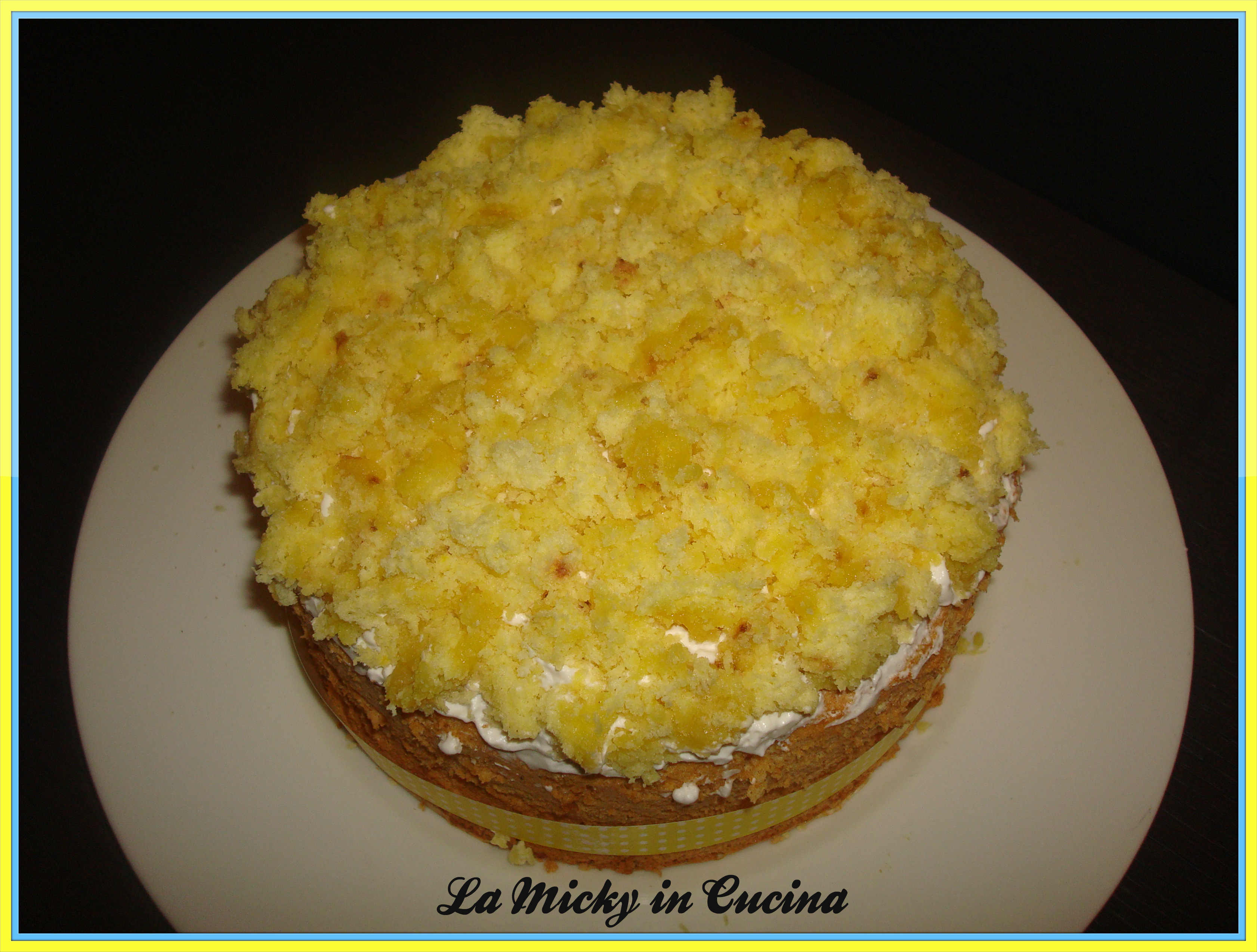 Torta mimosa senza glutine o classica con ananas