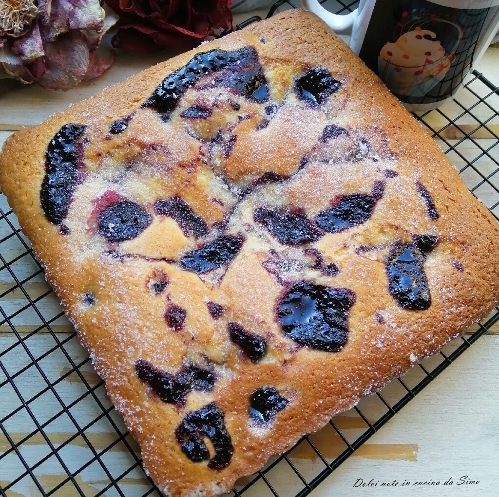 Torta morbida allo yogurt e mirtilli