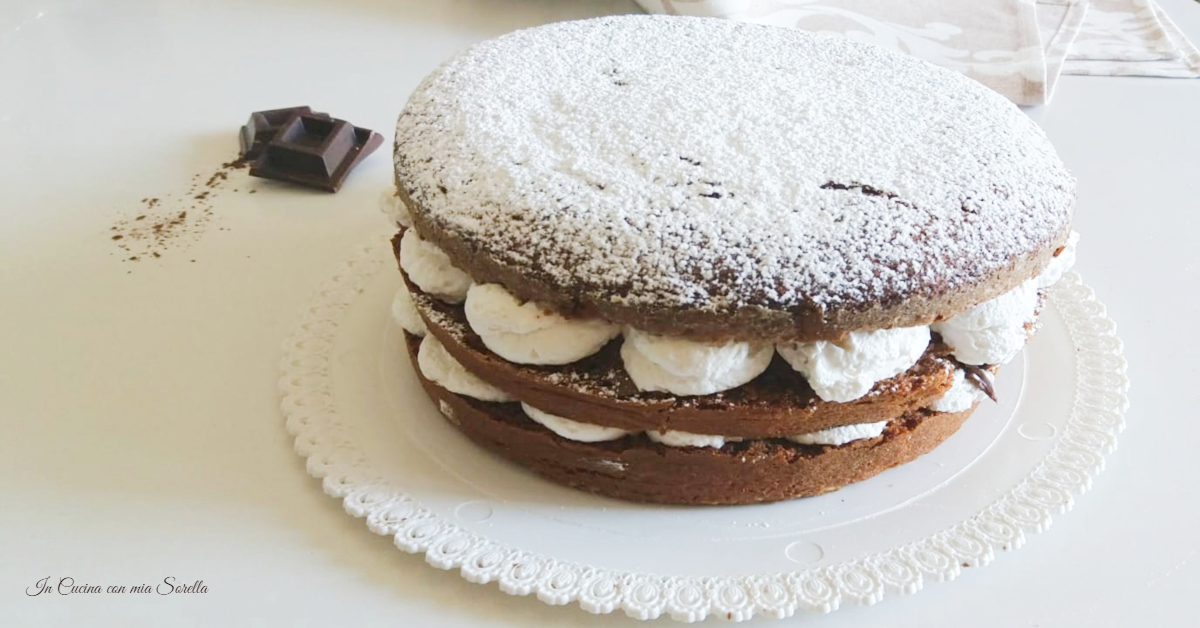 Torta moretta alla panna e nutella