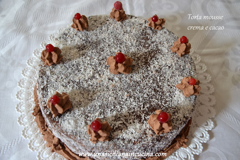 Torta mousse crema e cacao