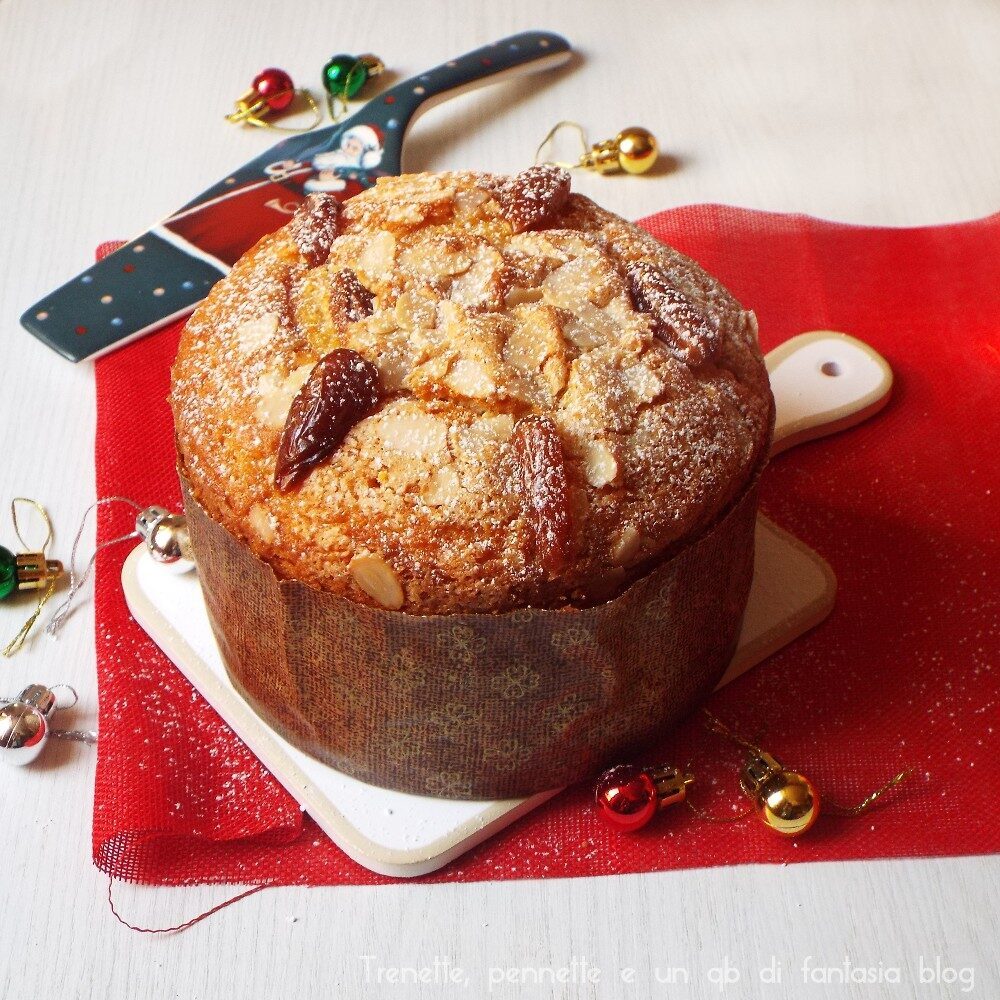 Torta panettone zucca e datteri (senza lievitazioni lunghe)