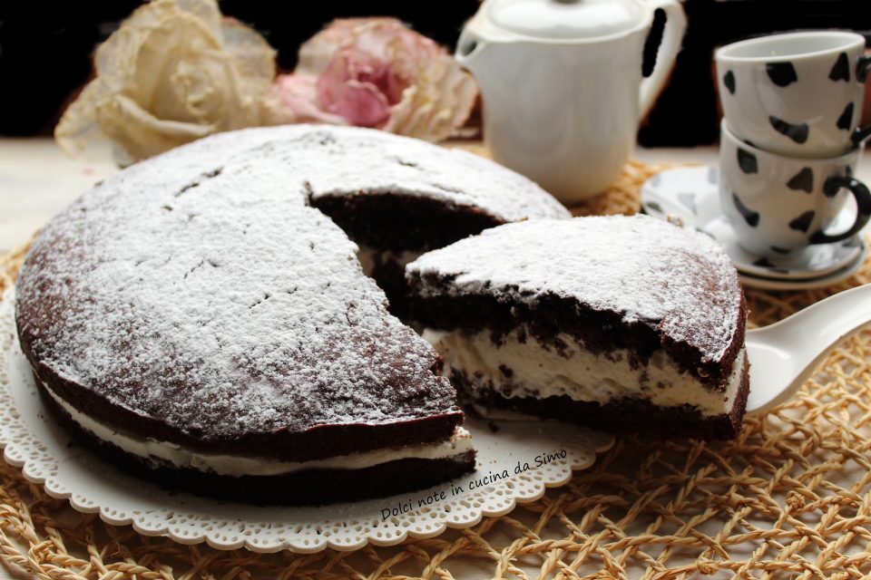 Torta paradiso al cioccolato e panna