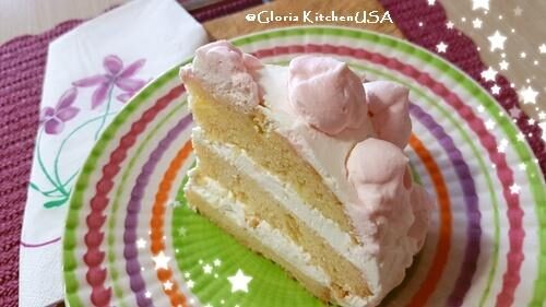 Torta paradiso cuscino rosa