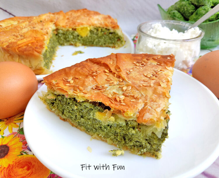 Torta pasqualina light ricotta e spinaci con pasta fillo