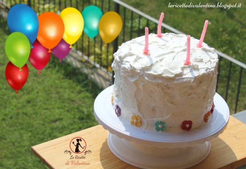 TORTA per il 4° COMPLEANNO delle mie cucciole! Ricoperta di meringa all’italiana con fette a scacchi!