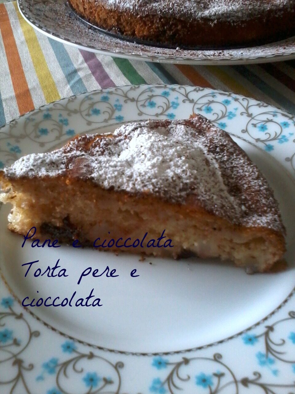 Torta pere e cioccolata
