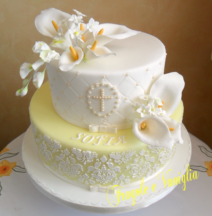 Torta prima comunione con calle