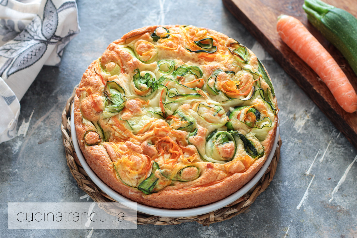 Torta primavera con mascarpone e zucchine