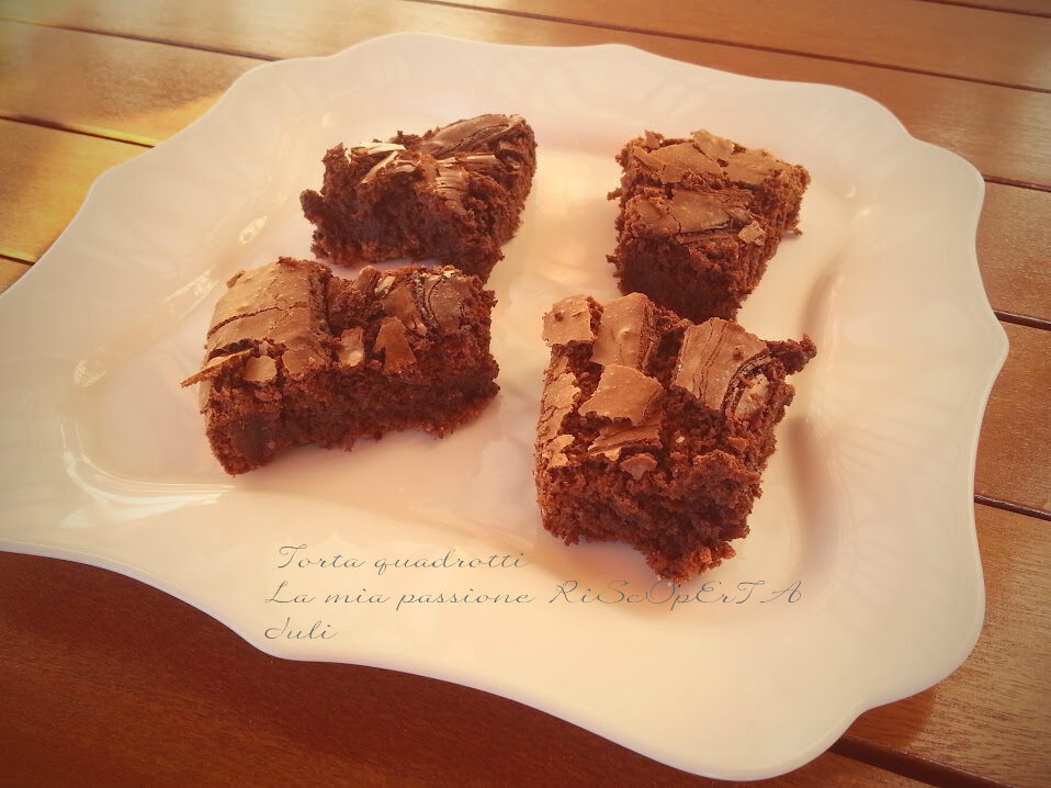 Torta quadrotti parodi, cioccolato