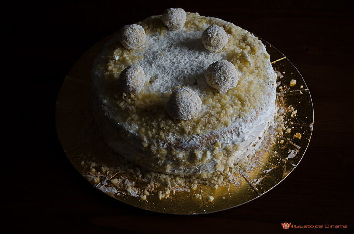 Torta raffaello con cioccolato bianco e cocco