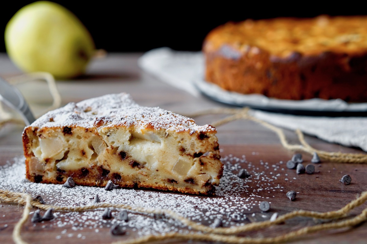 Torta Ricotta, Cioccolato e Pere