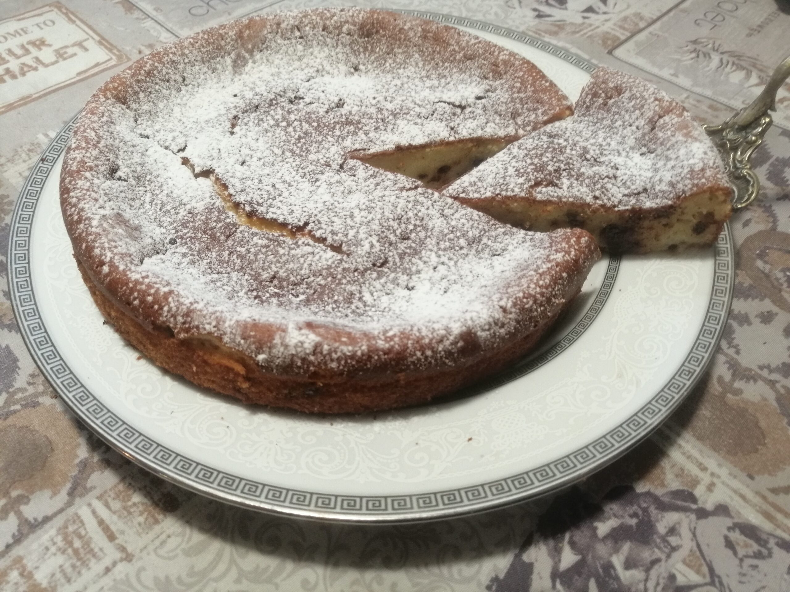 Torta ricotta e gocce di cioccolato