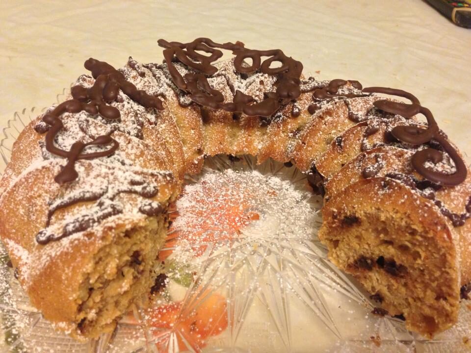 Torta ricotta e gocce di cioccolato
