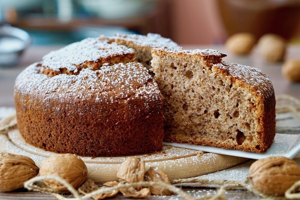 Torta ricotta e noci