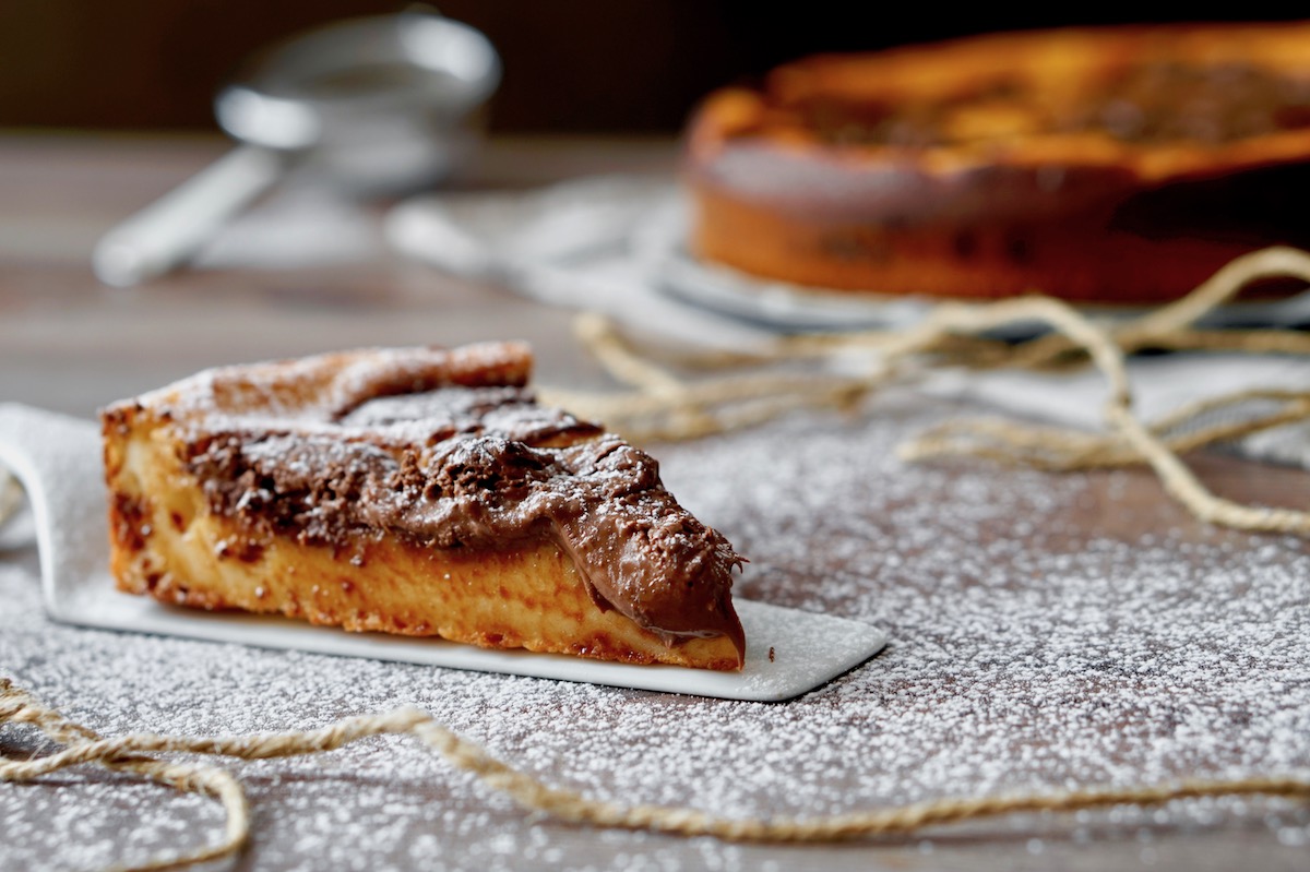 Torta ricotta e nutella