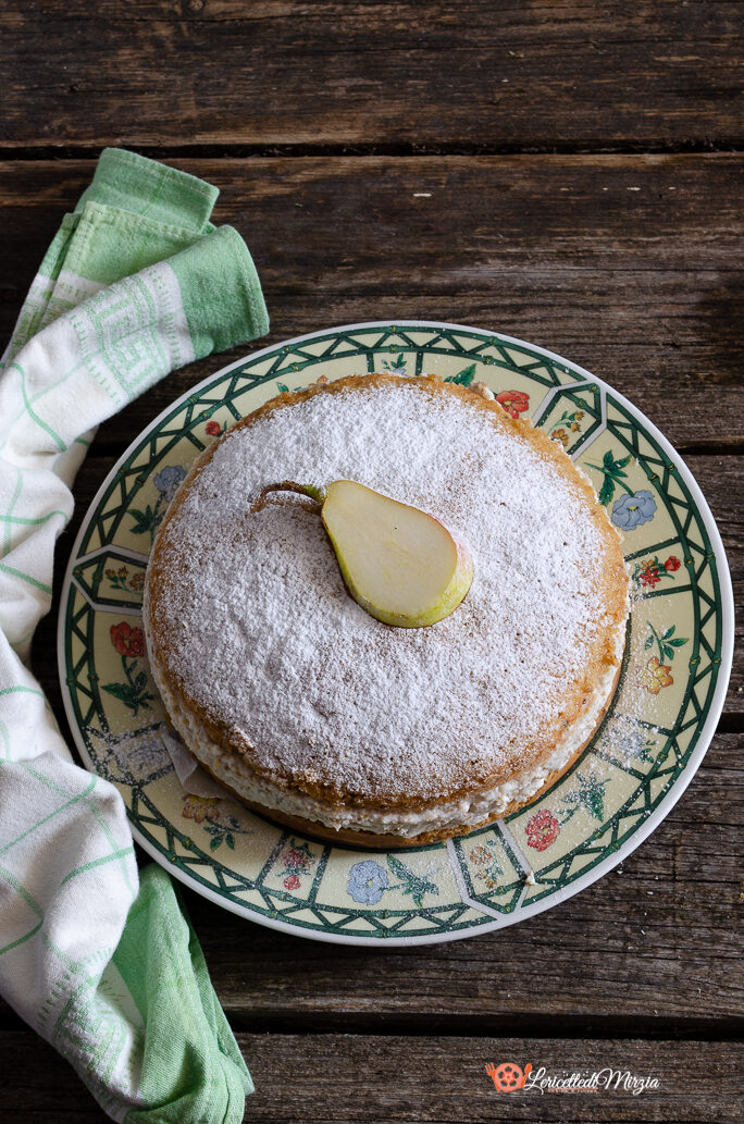 Torta ricotta e pere