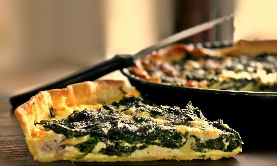 Torta ricotta,spinaci e salsiccia