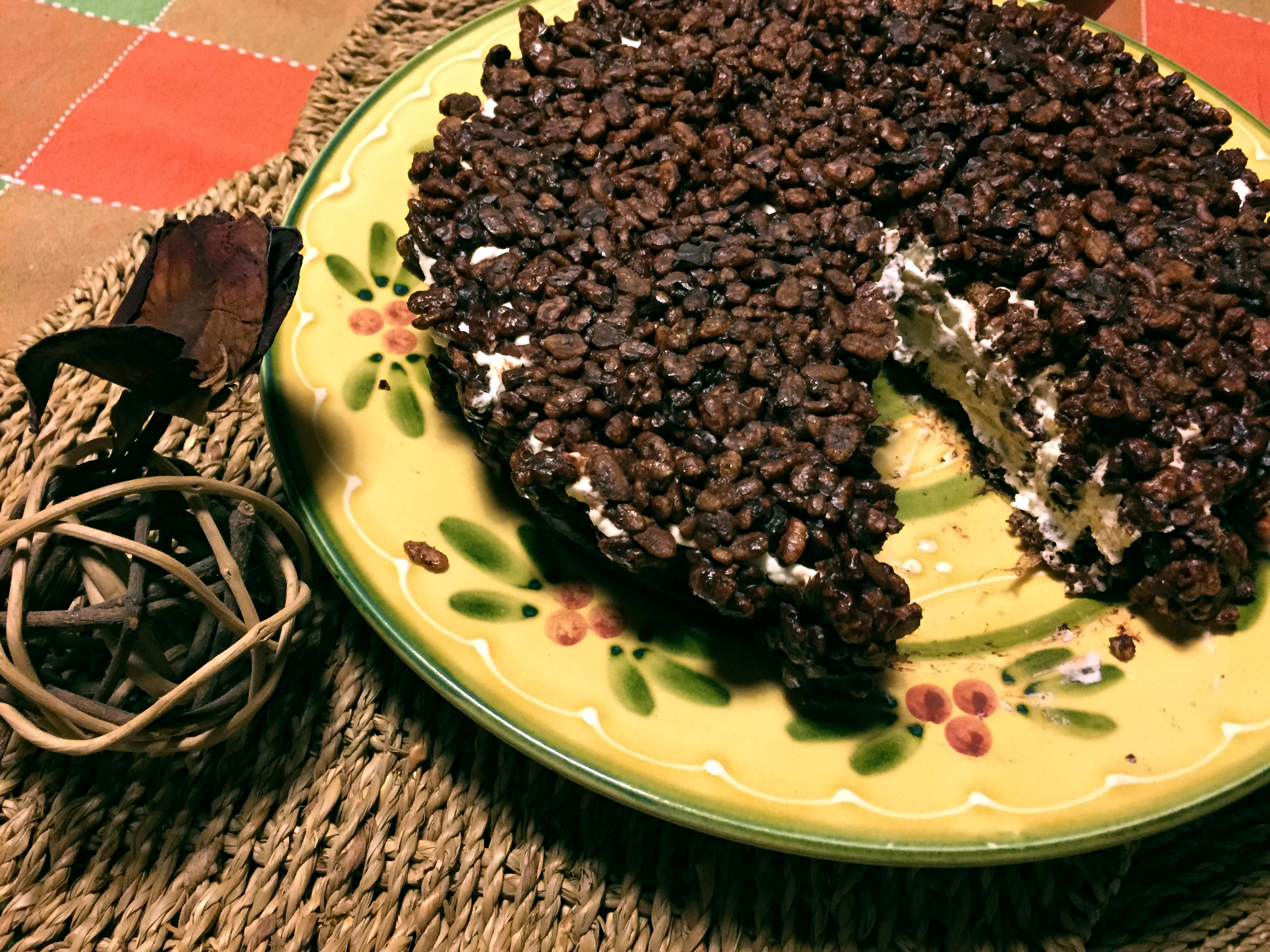 Torta riso soffiato e nutella