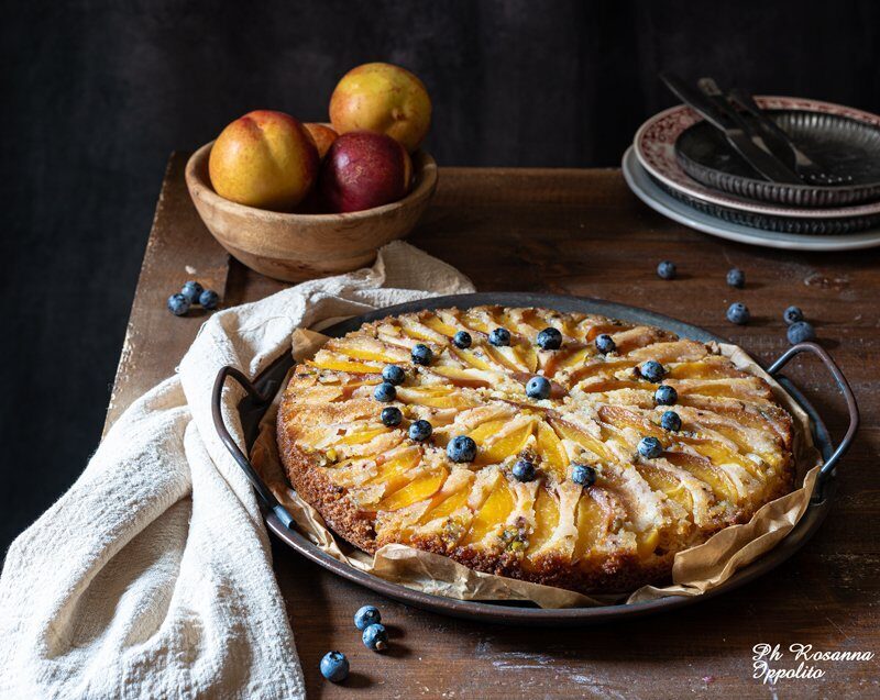 Torta rovesciata alle pesche