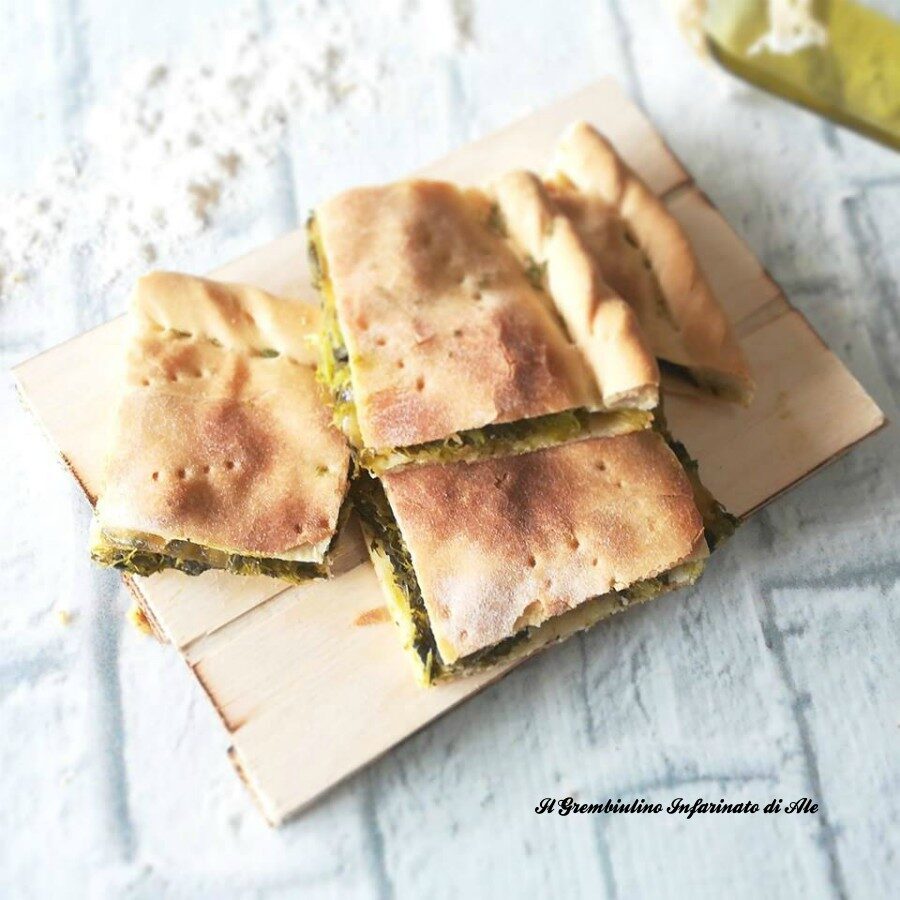 Torta rustica alle cime di rapa