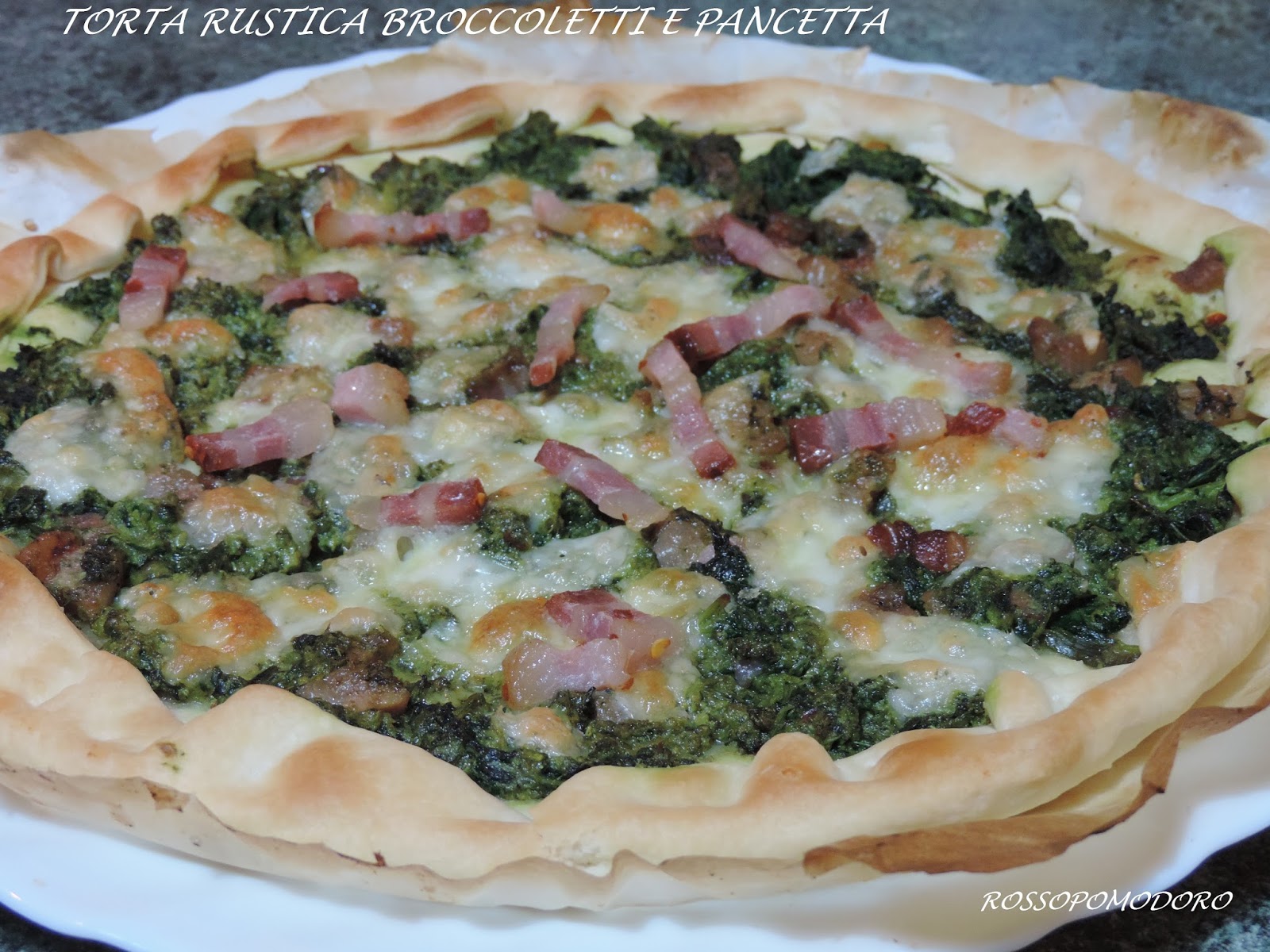 Torta rustica broccoletti e pancetta e tanto altro