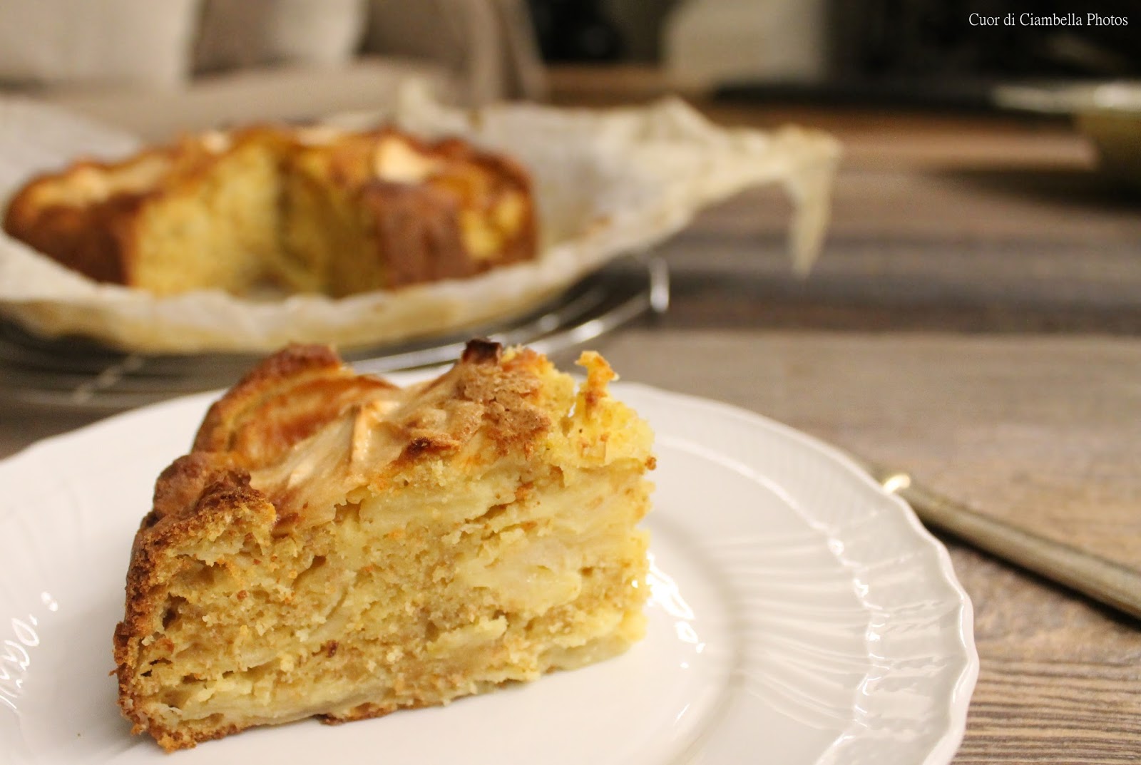 Torta rustica di mele verdi e ricotta