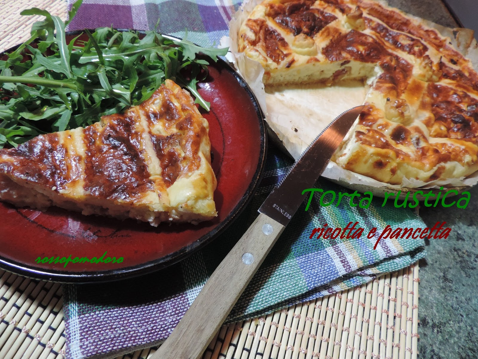 Torta rustica ricotta e pancetta