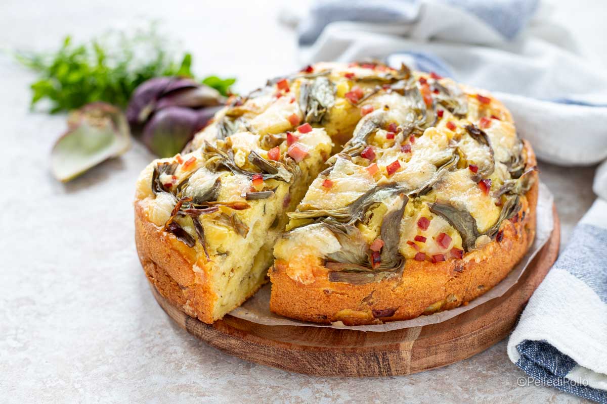 Torta rustica soffice ai carciofi