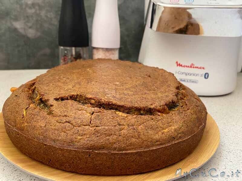 Torta salata 7 vasetti con zucchine e fontina con companion moulinex