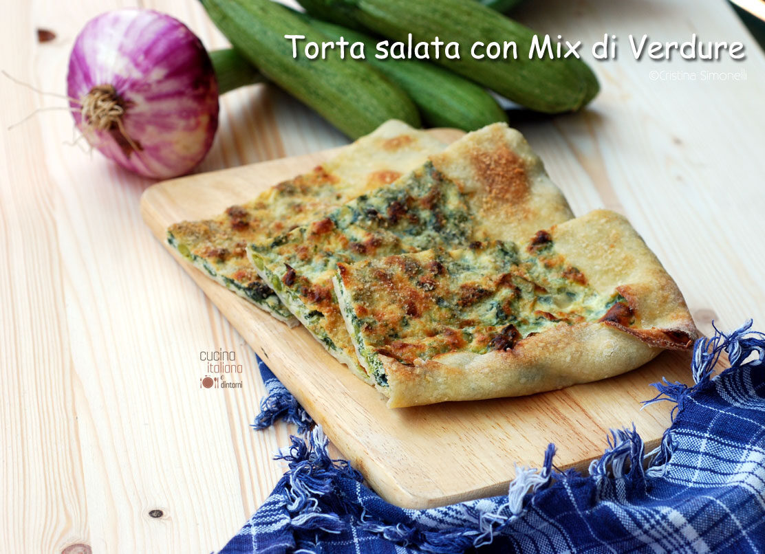 Torta salata al mix di verdure