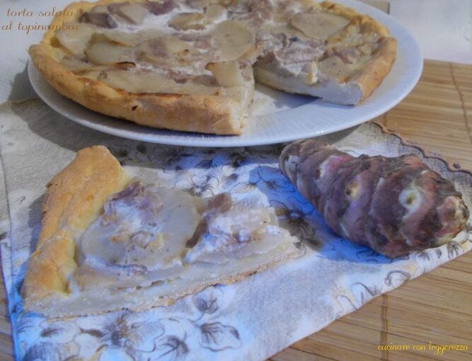 Torta salata al topinambur