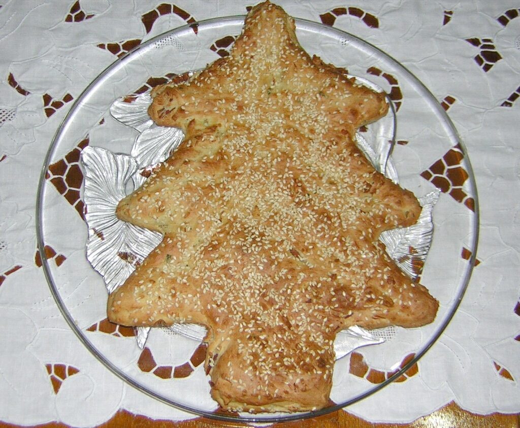 Torta salata albero di natale