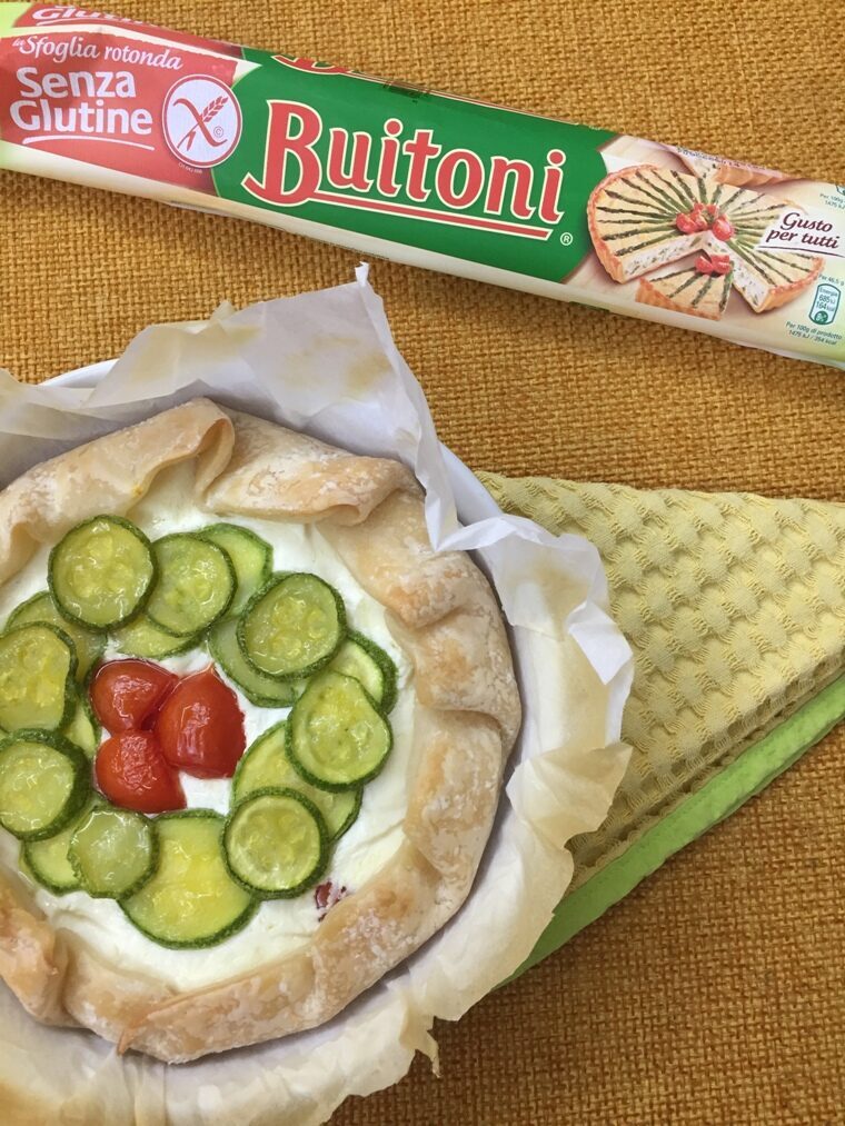 Torta salata alle zucchine realizzata con la sfoglia senza glutine buitoni