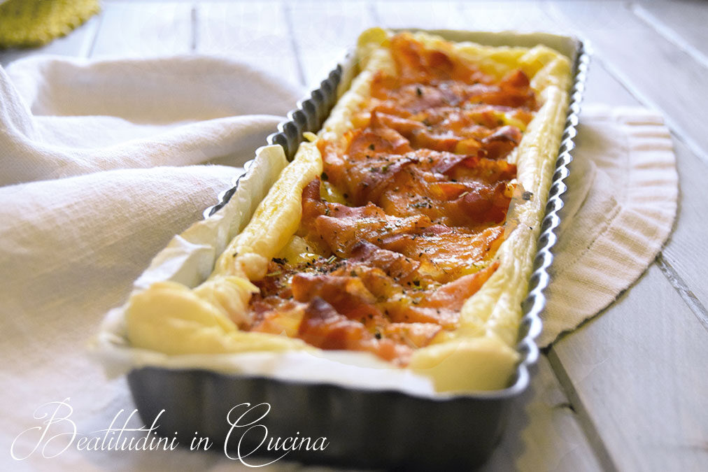 Torta salata bacon e camembert