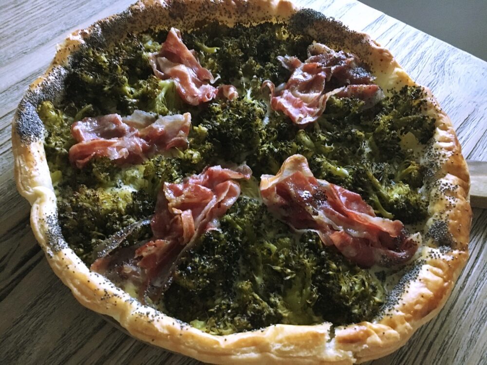Torta salata broccoli e pancetta