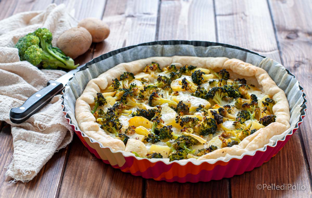 Torta salata con broccoli e patate