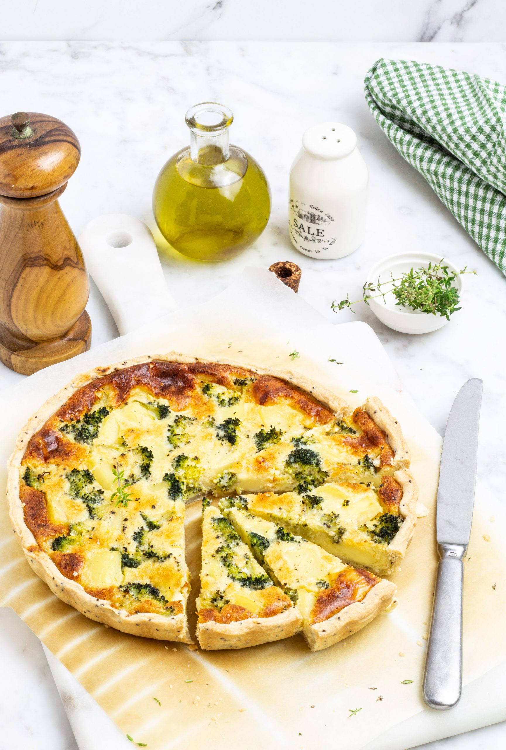 TORTA SALATA CON BROCCOLI E PATATE
