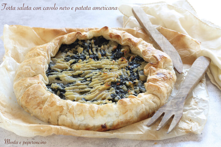 Torta salata con cavolo nero e patata americana