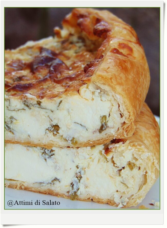TORTA SALATA CON FORMAGGIO E RUCOLA